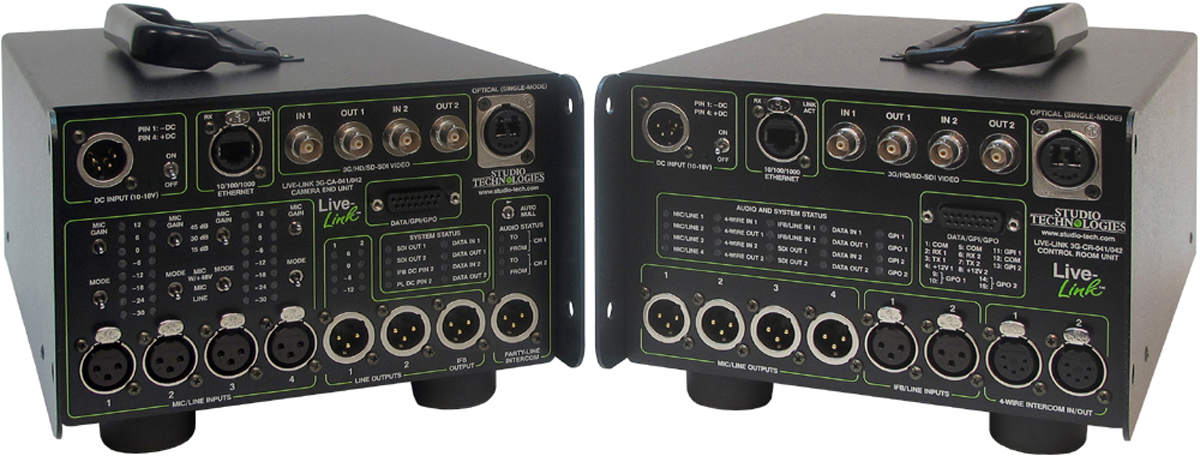 Live-Link Sr. Remote Camera Interface System Camera End and Control Room (Order Codes: LL-3G-CA-041/042 and LL-3G-CR-041/042)