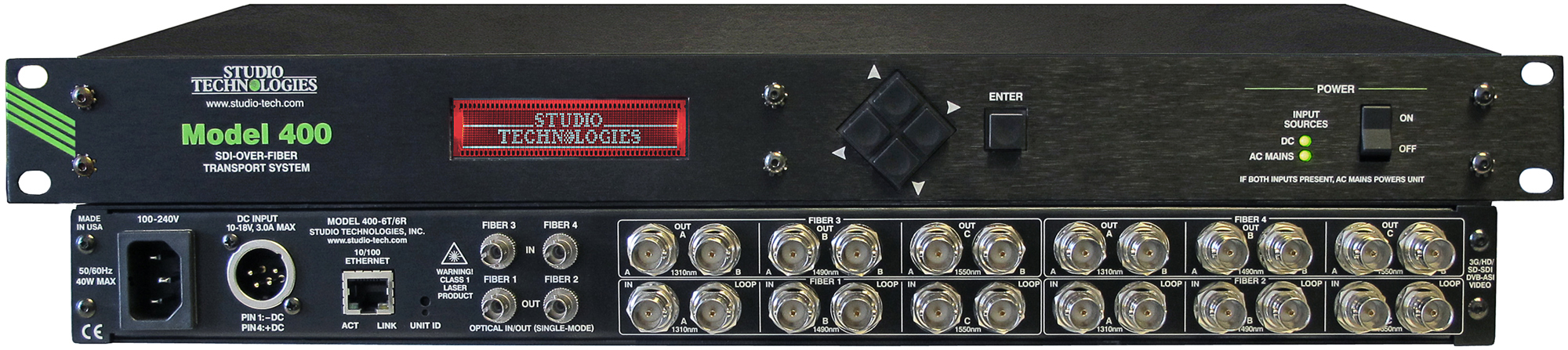 Model 400 SDI-Over-Fiber Transport System