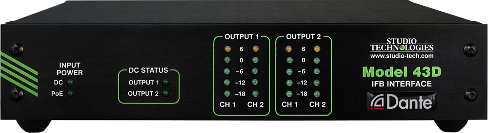 Model 43D IFB Interface Front View