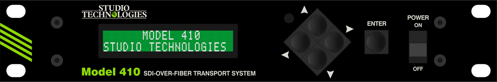 Model 410 SDI-Over-Fiber Transport System "1/2-Rack" Rackmount Front Panel for One Model 410 Unit (Order Code: M410RM-3)