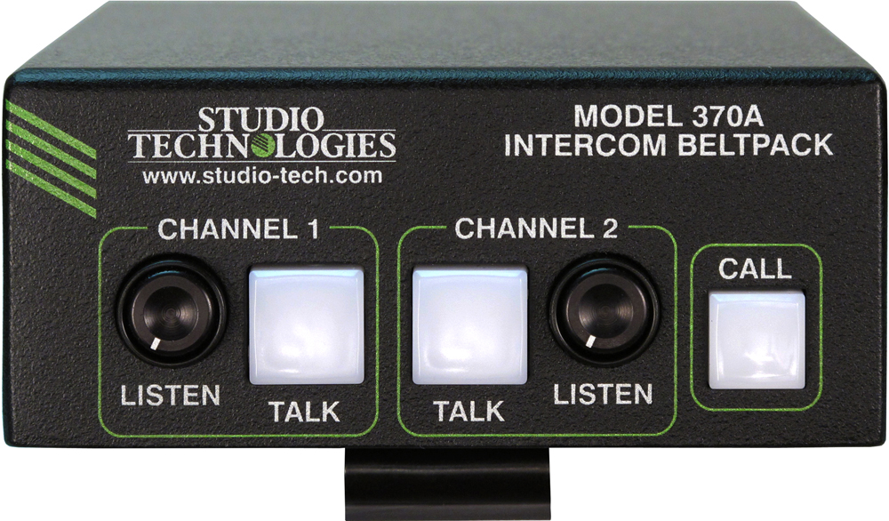 Model 370A Dante-Enabled 2-Channel Intercom Beltpack