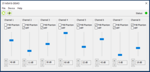 STcontroller Software Application Example of Product-Specific Device View Dialog