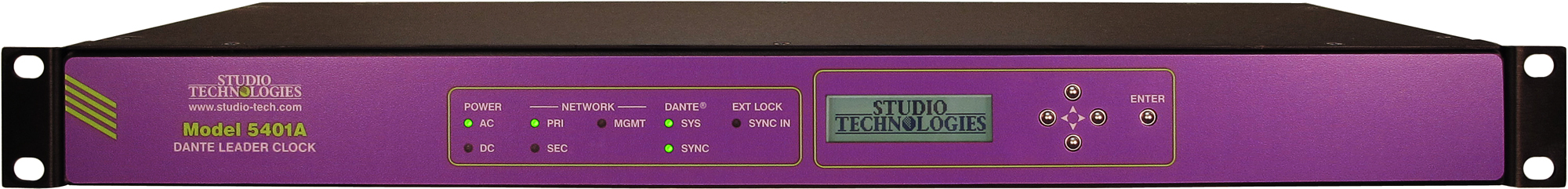 Model 5401A Dante Leader Clock Front View