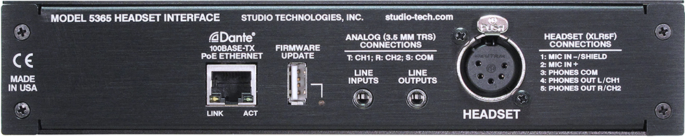 Model 5365 Headset Interface